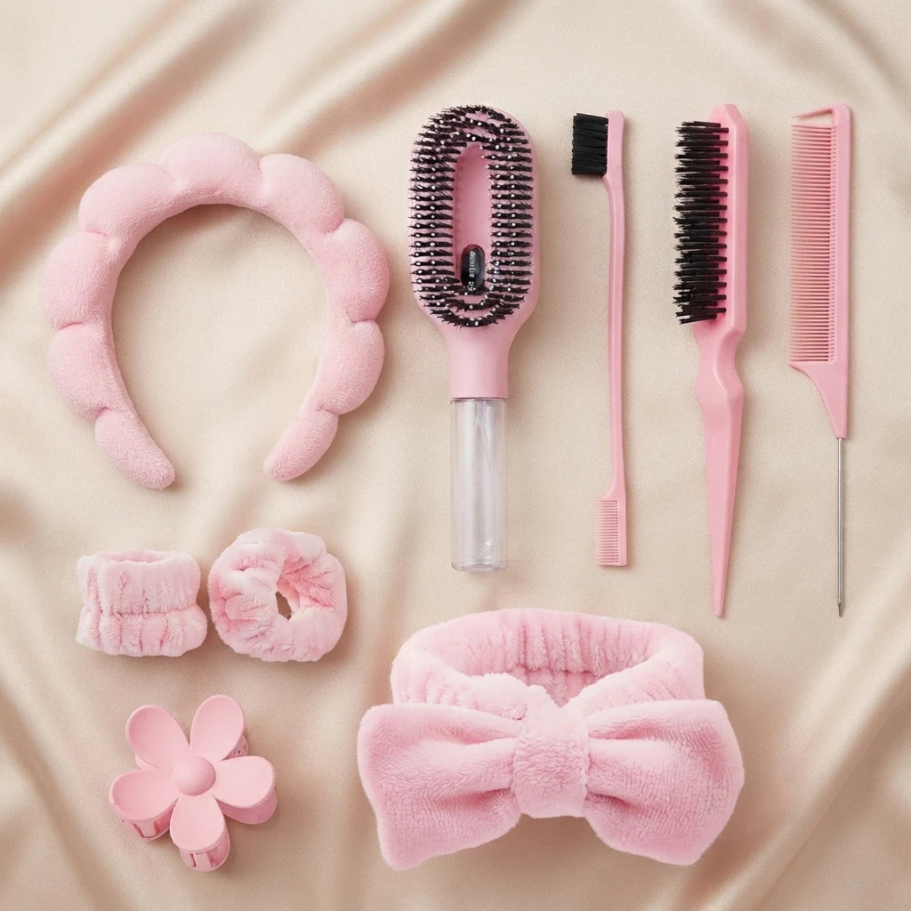 Set de Coiffure 9Pcs - Élégance et Praticité - vue détaillée
