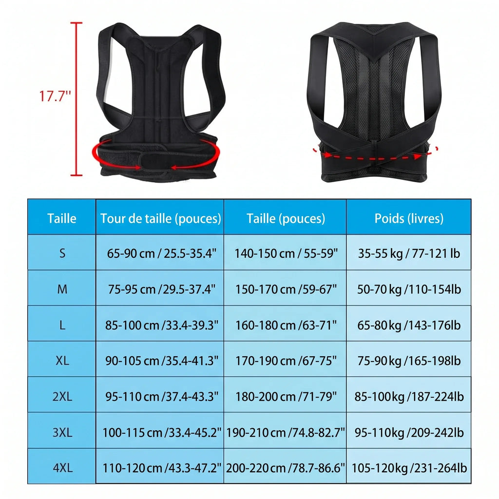 Ceinture de Correction Posturale Ajustable