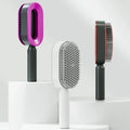 Brosse démêlante autonettoyante 3D vue de face