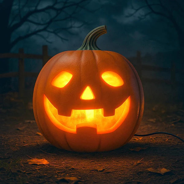 Décoration citrouille animée LED pour Halloween, effet projecteur