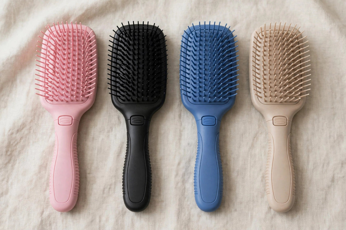 Brosse démêlante autonettoyante 3D disponible en plusieurs coloris