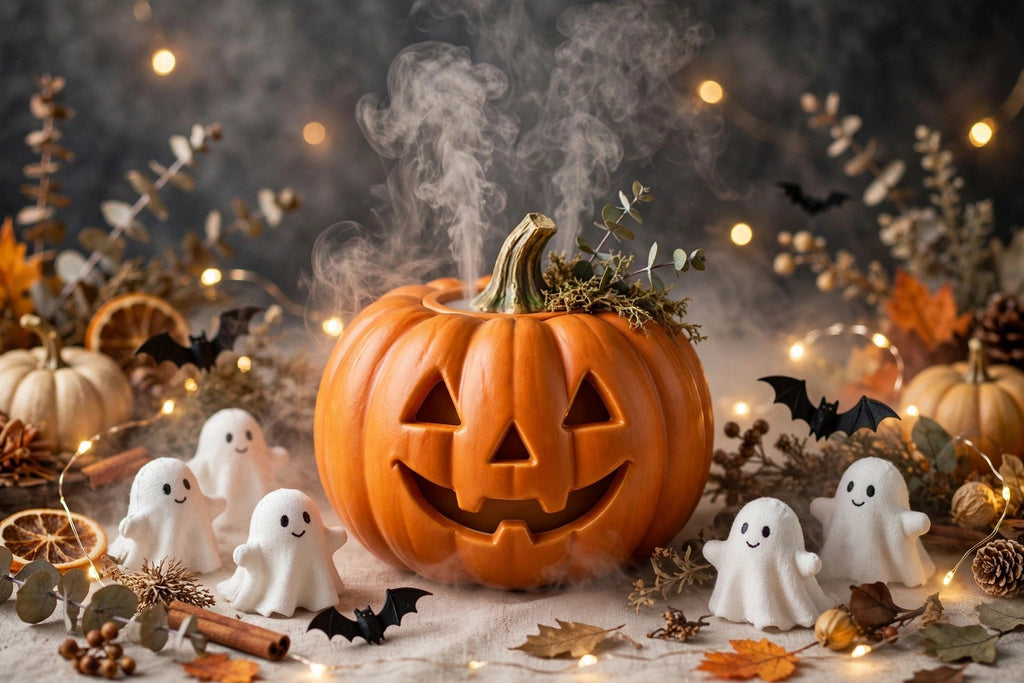 Diffuseur citrouille avec décorations d'Halloween