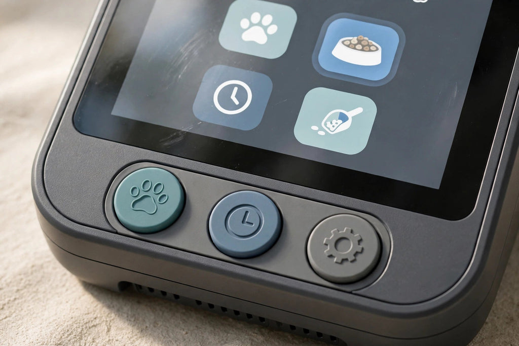 Écran tactile et boutons de programmation du distributeur automatique intelligent