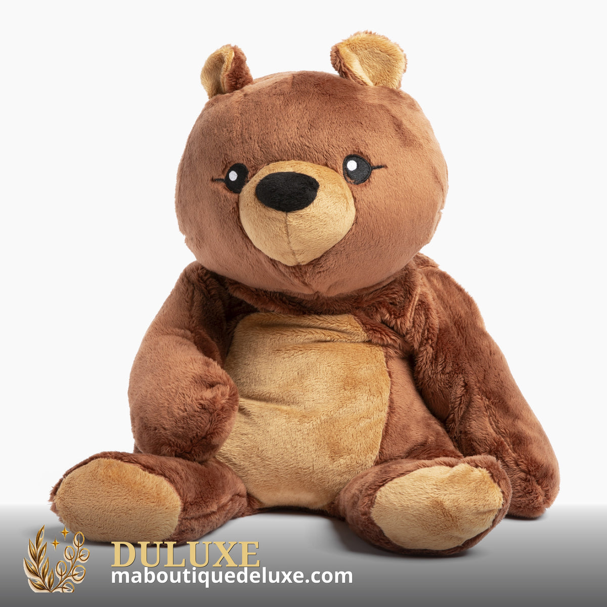 Peluche lestée ours câlinée, tissu ultra-doux pour un réconfort anti-stress