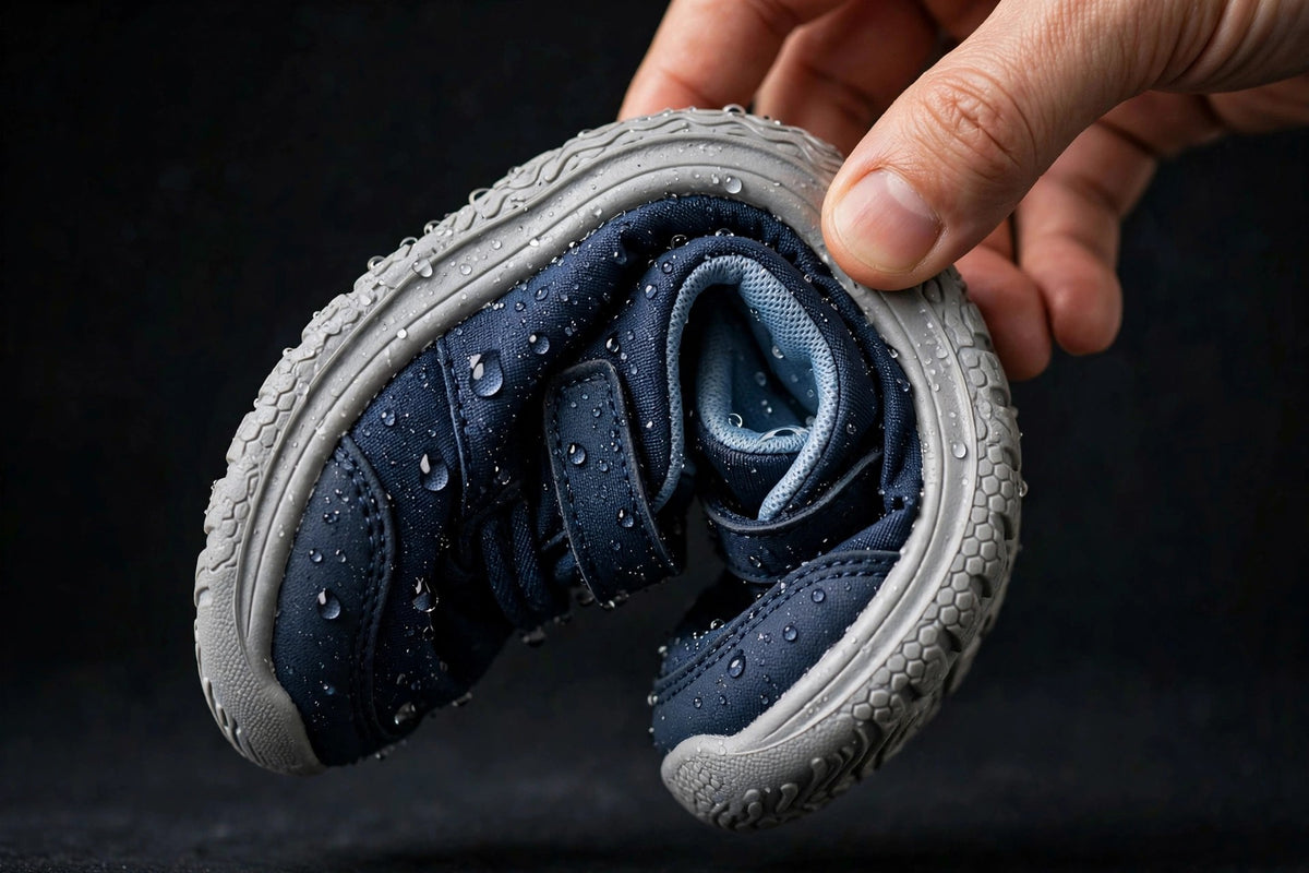 Semelle souple et flexible des baskets pieds nus pour enfant DULUXE pliée à la main