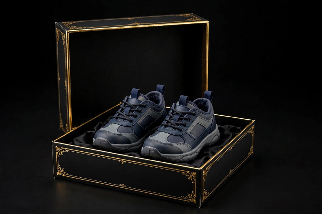 Boîte cadeau DULUXE contenant les baskets imperméables pour enfant