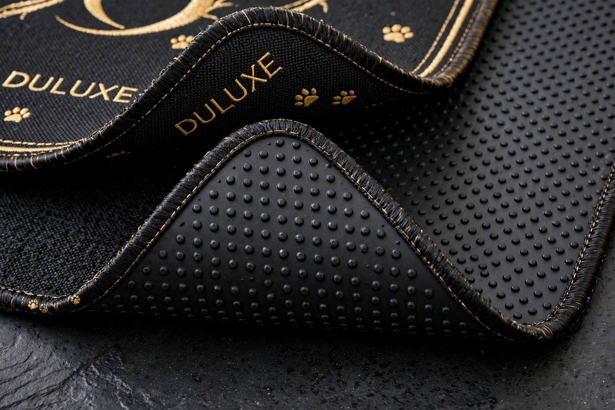 Détail du fond antidérapant du tapis auto-chauffant pour chat DULUXE