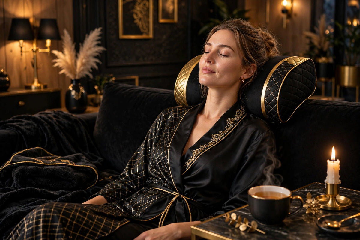 Routine détente du soir avec le Coussin de Massage Cervical DULUXE
