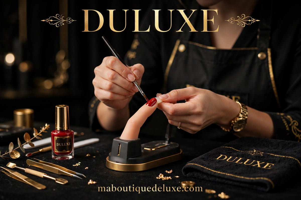 Doigts d'Entraînement pour Manucure — en situation d'usage, pose de vernis