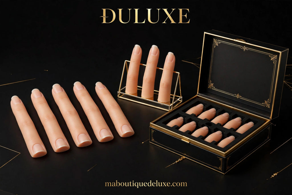 Doigts d'Entraînement pour Manucure — ensemble complet avec coffret