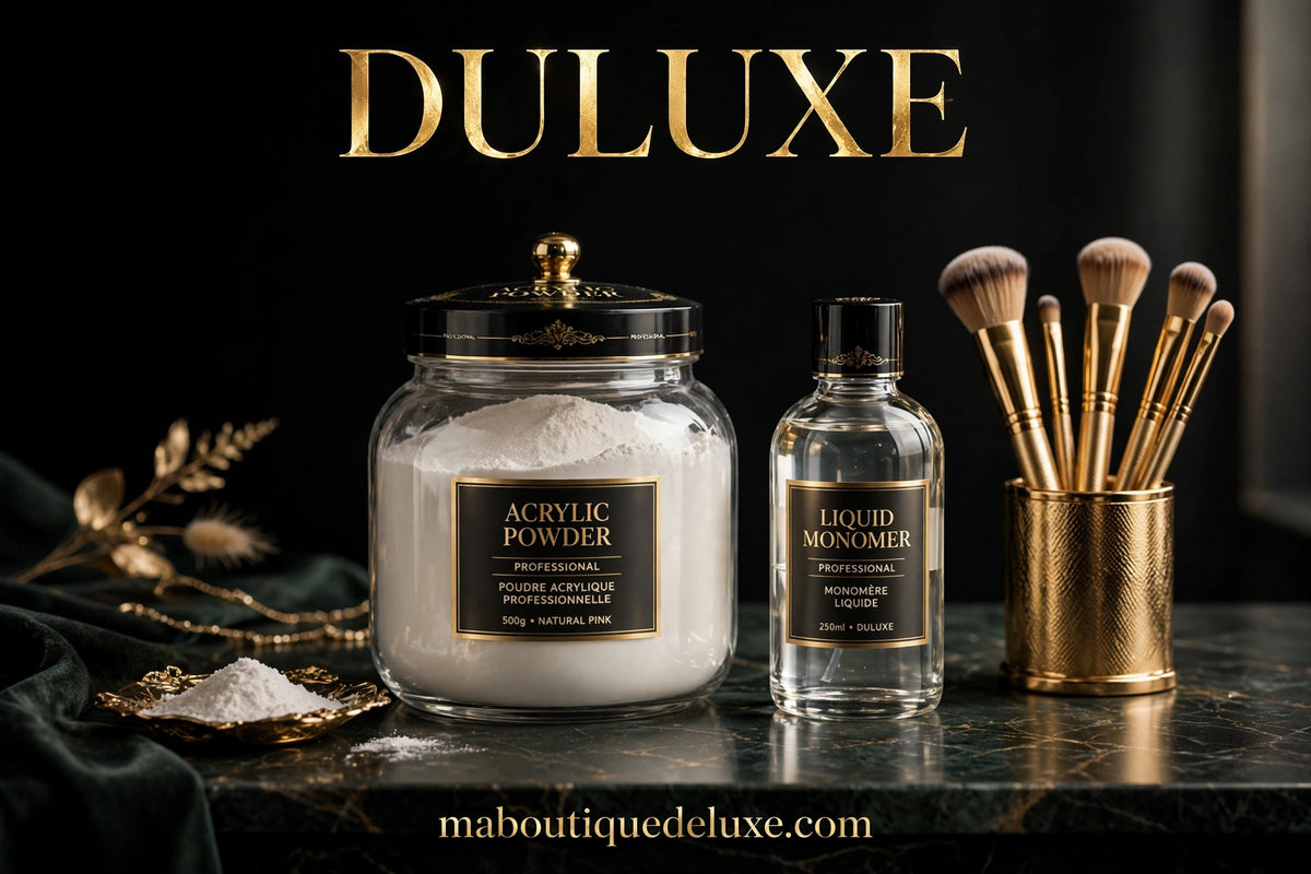 Poudre Acrylique Professionnelle 100g — ambiance salon de beauté élégant