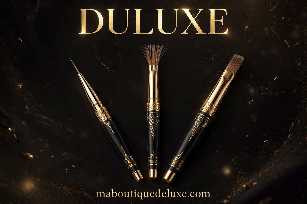 Set de 3 Pinceaux Acryliques Professionnels — visuel héro, trois pinceaux en éventail