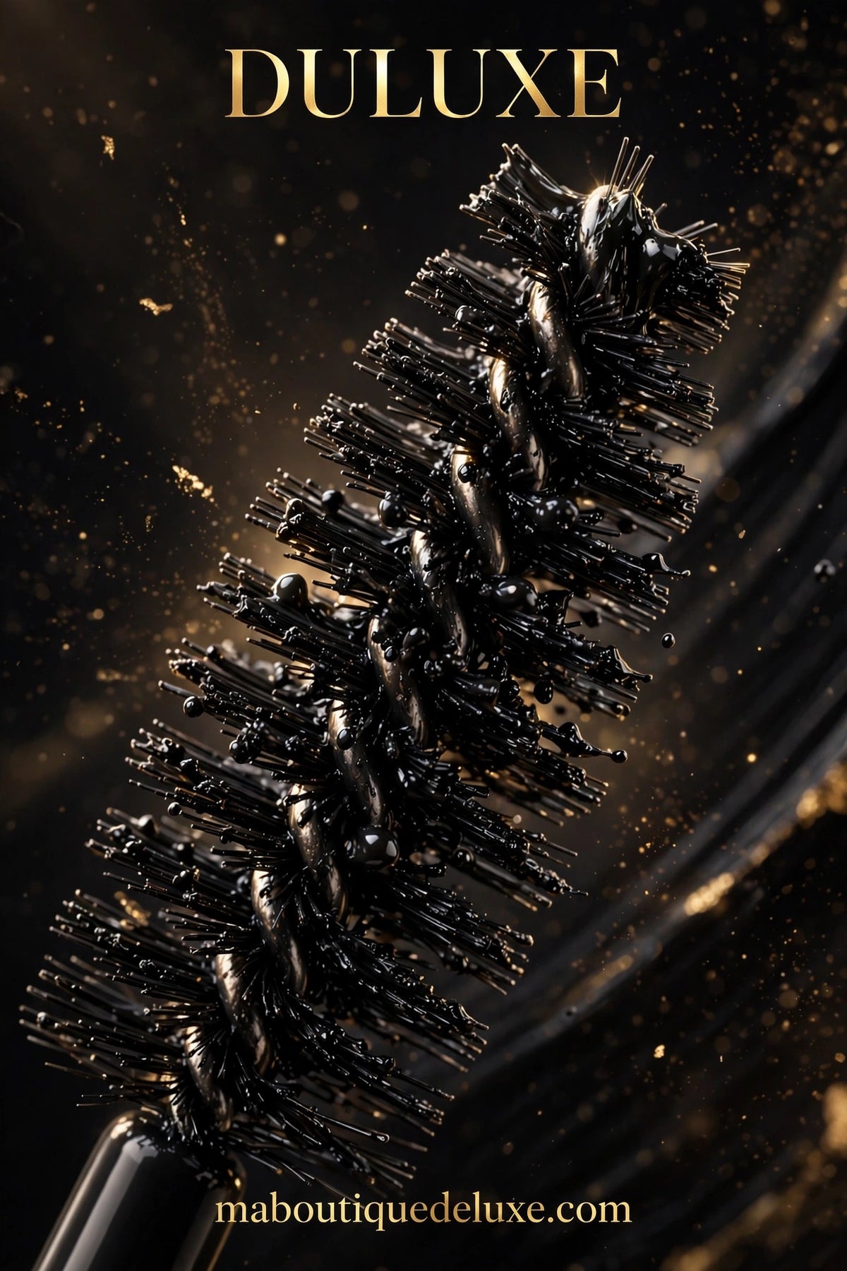 Mascara 5D Waterproof Allongeant — gros plan détail, texture et finition