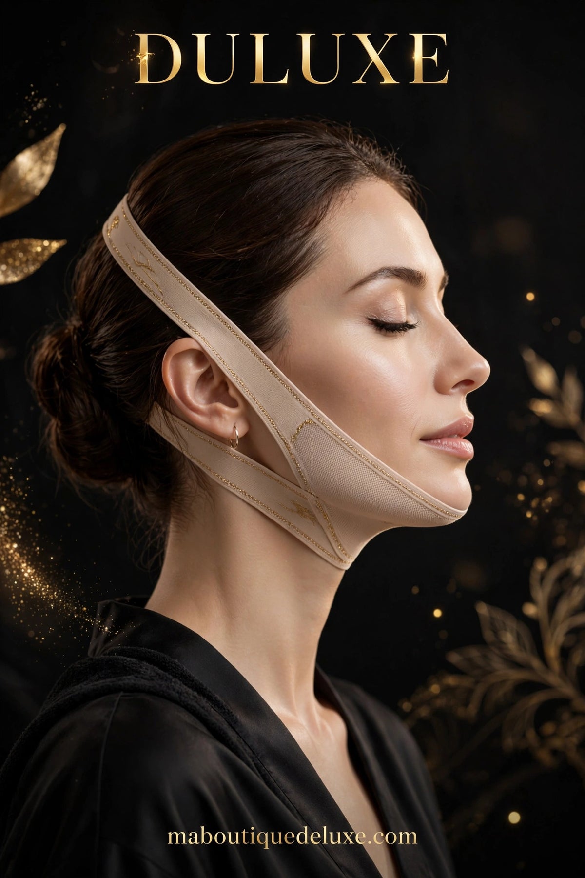 Bandeau Amincissant Facial en V — en situation d'usage
