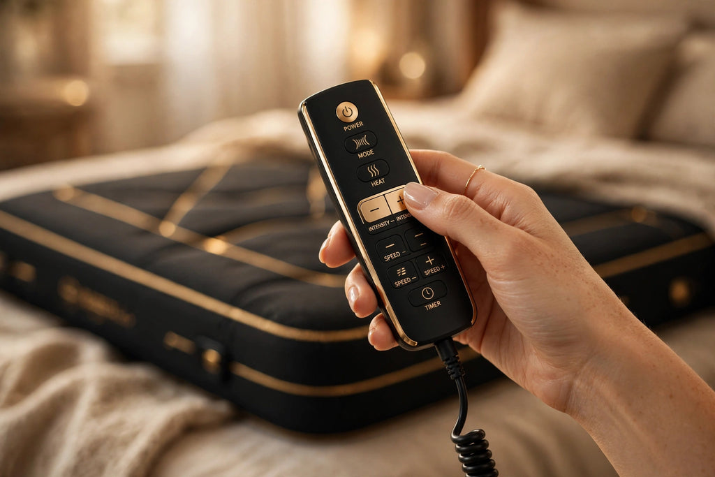 Télécommande à boutons du Matelas de Massage DULUXE – 3 intensités et chaleur réglable