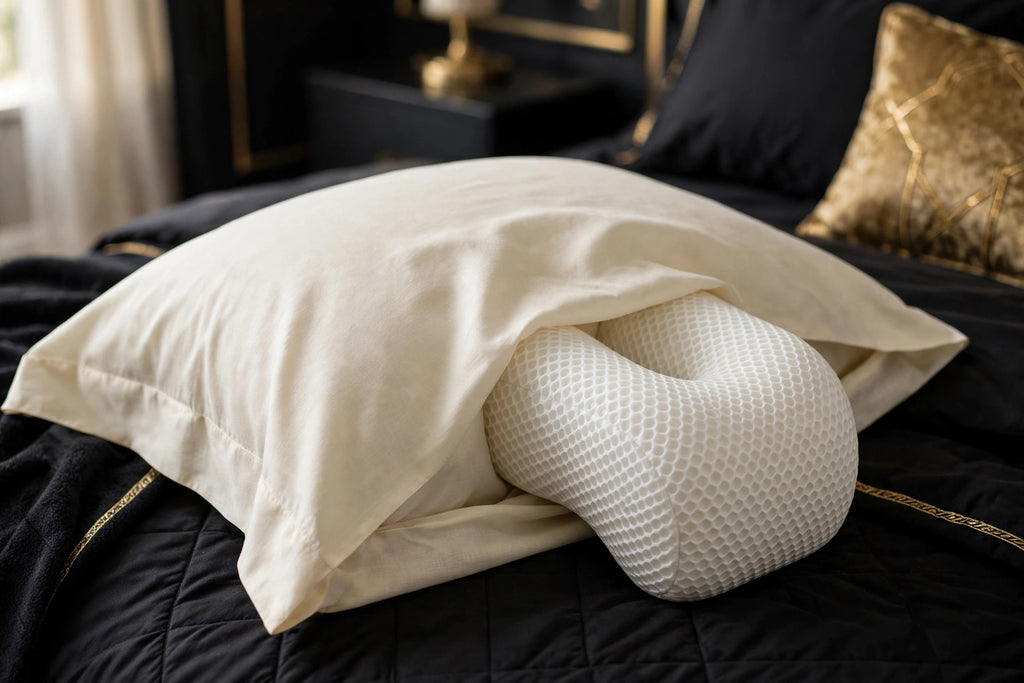 Oreiller Cervical Nid d'Abeille DULUXE dans une taie standard 48 × 74 cm – format classique