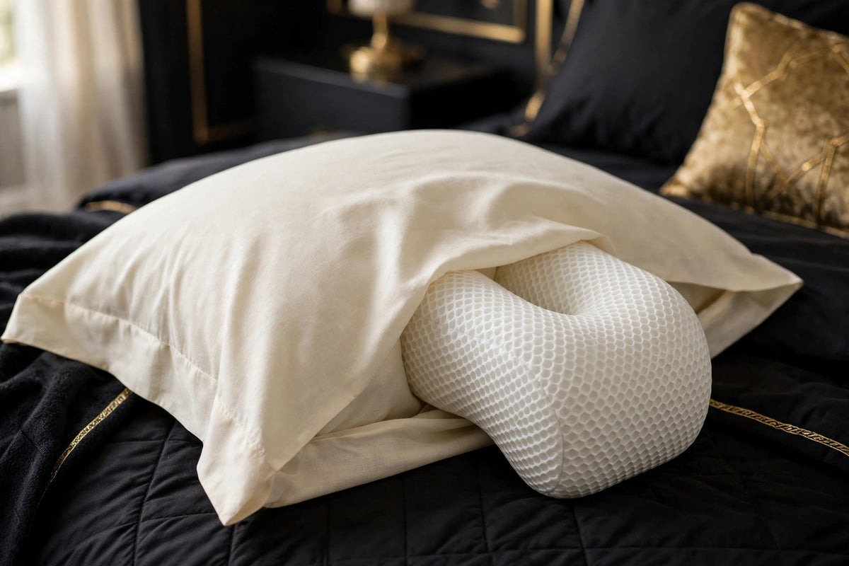 Oreiller Cervical Nid d'Abeille DULUXE dans une taie standard 48 × 74 cm – format classique