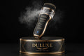 Brosse Vapeur 3-en-1 DULUXE pour chat et chien sur écrin noir et doré