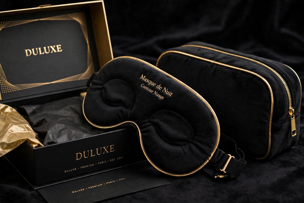 Masque de nuit avec pochette de voyage et boîte premium DULUXE