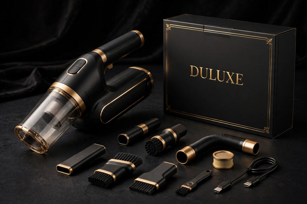 Kit complet du mini aspirateur avec boîte premium DULUXE