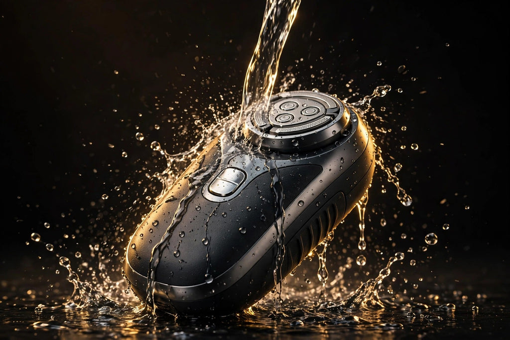 Rasoir électrique DULUXE rinçable sous l'eau, corps étanche