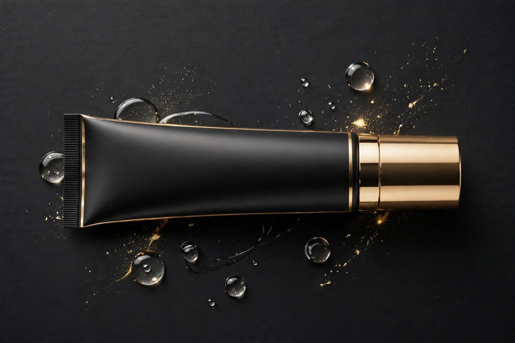 Soin éclat contour des yeux aux peptides DULUXE présenté à plat, visuel principal