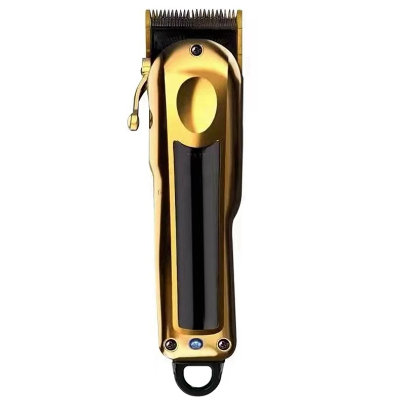 Tondeuse à dégradés DULUXE dorée – vue de face, écran LCD