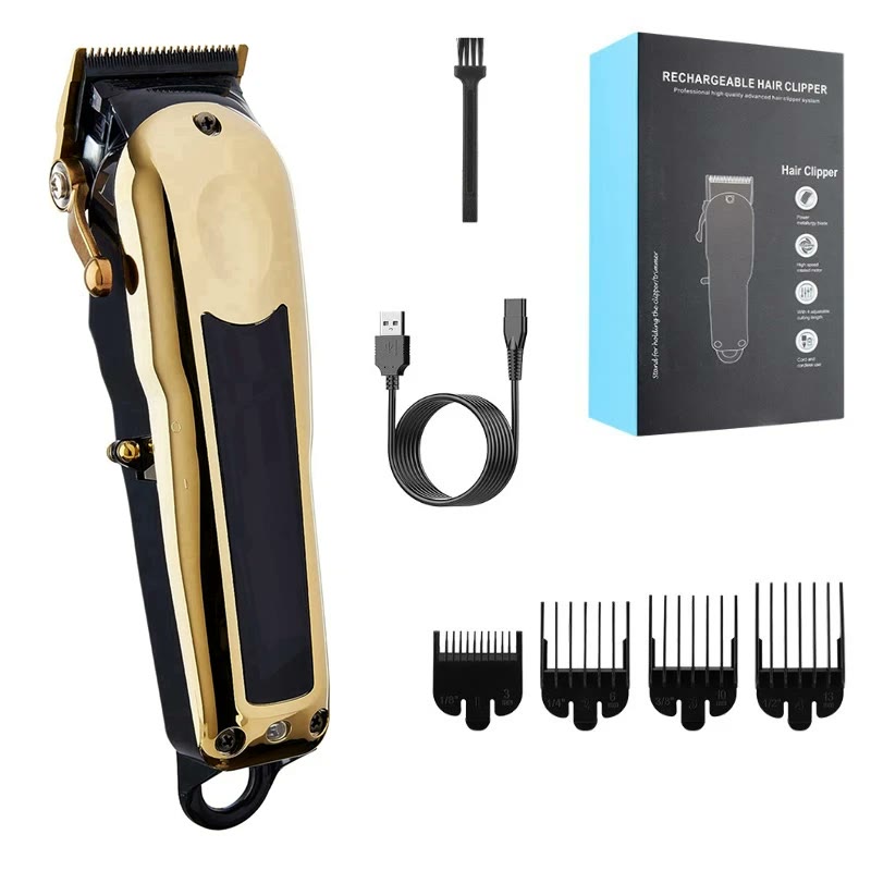 Kit complet tondeuse DULUXE – tondeuse, 4 peignes guides, câble USB, brosse et coffret