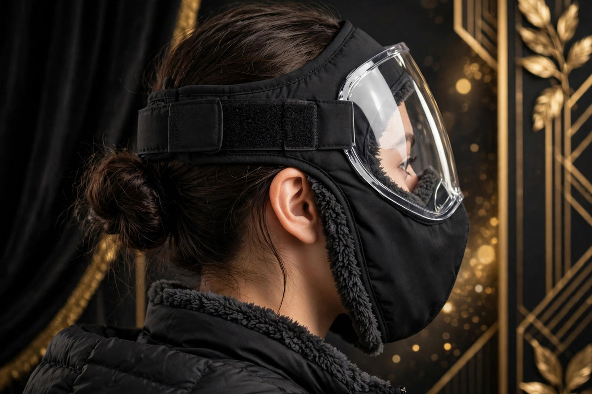 Fermeture velcro ajustable et doublure polaire douce du masque d'hiver