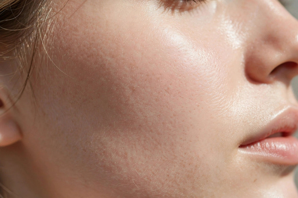 Joue à la peau nette, lisse et éclatante après utilisation des patchs étoiles anti-boutons.