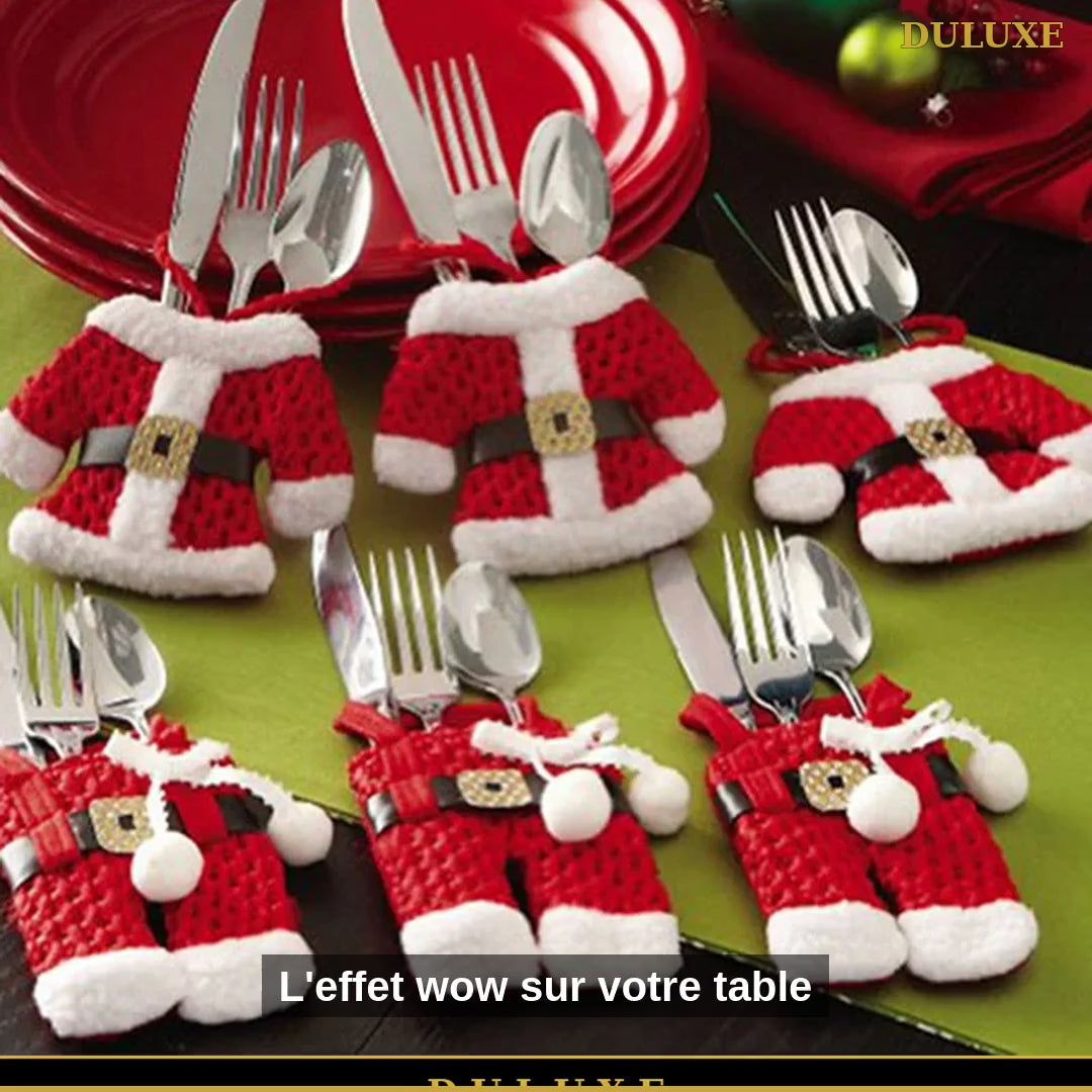 Vidéo démo des porte-couverts costume de Père Noël DULUXE, lot de 6, en français