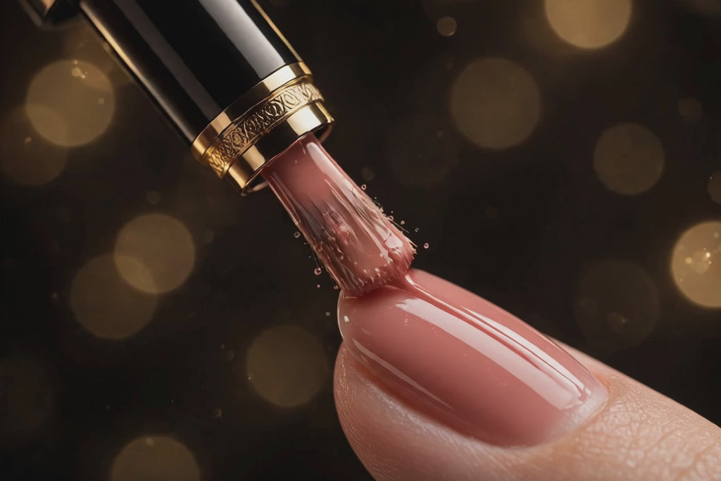 Vidéo démo DULUXE – le stylo vernis glisse sur l'ongle en un seul trait, fini brillant impeccable
