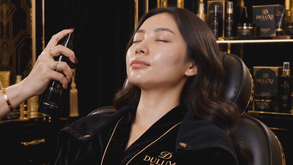 Démonstration vidéo : vaporisation du spray identificateur puis passage doux du rasoir facial