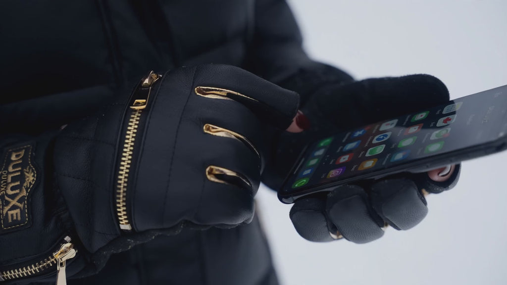 Vidéo de démonstration : marche hivernale et utilisation du téléphone avec les gants chauffants