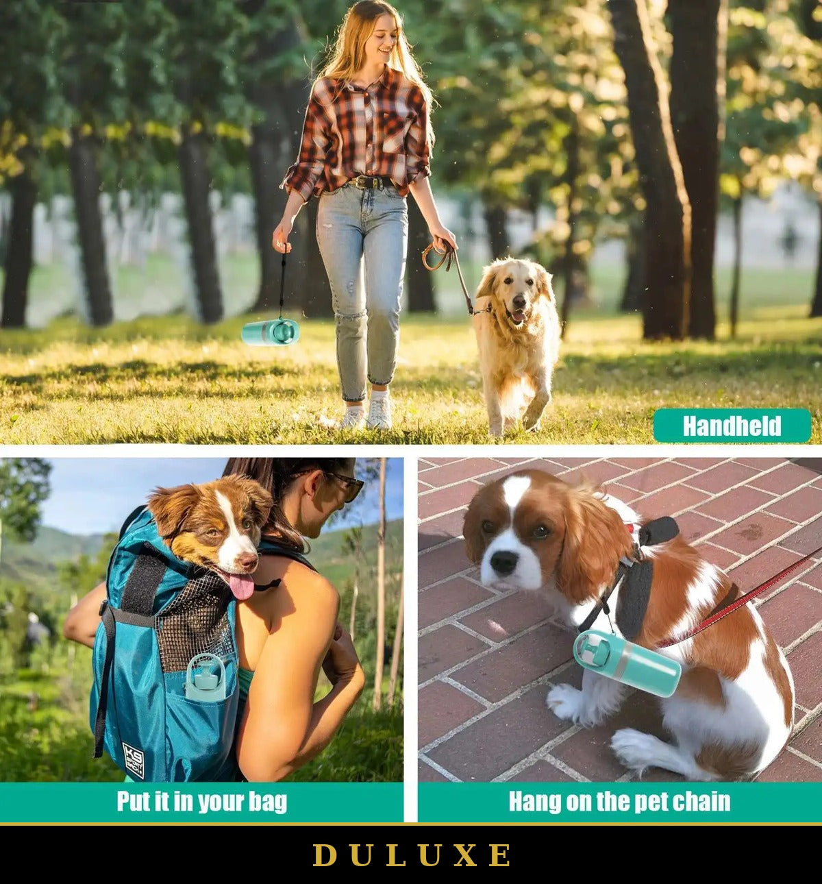 Distributeur de sacs du ramasse-crottes portable à pince