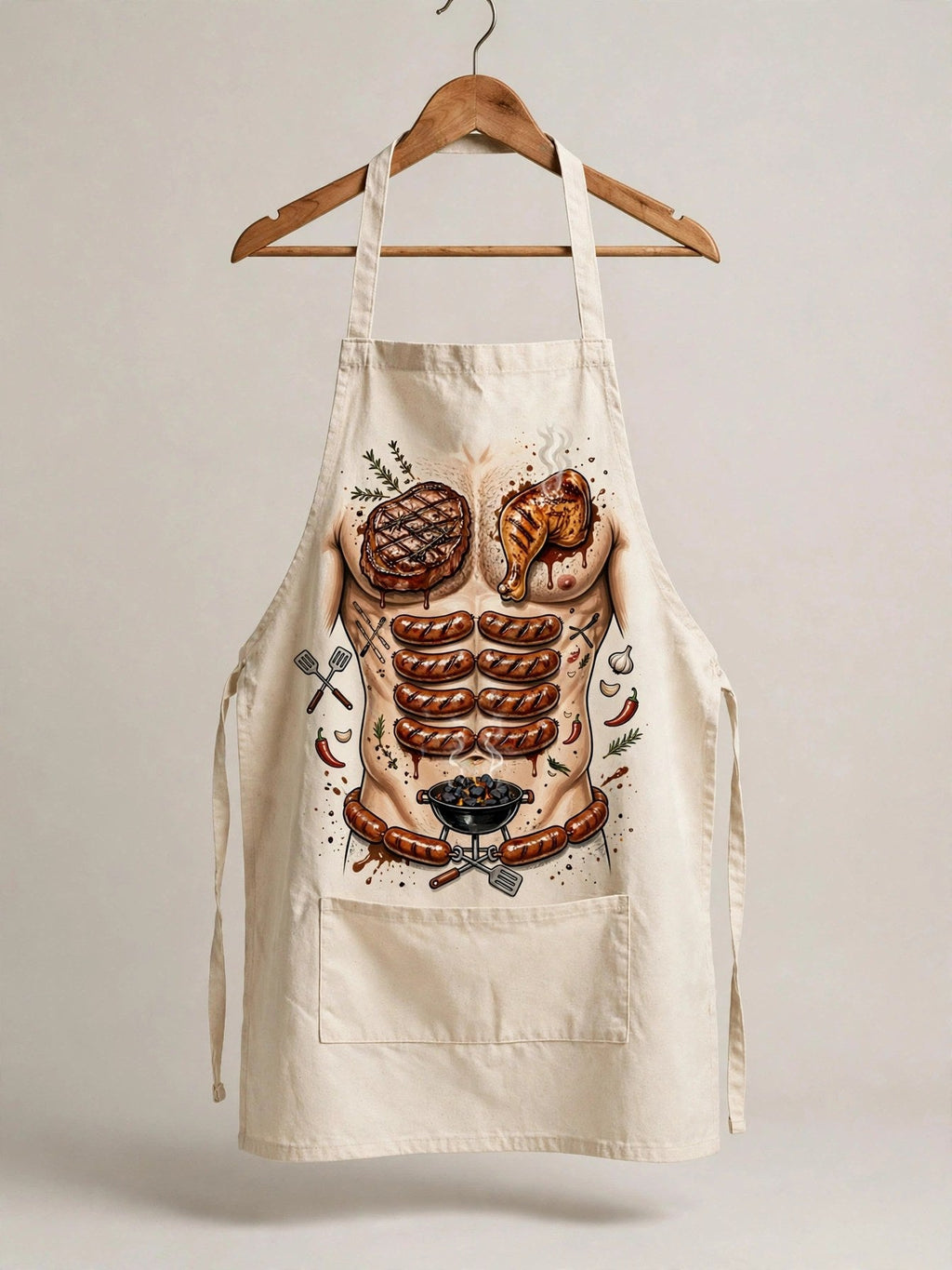 Tablier de barbecue rigolo sur cintre