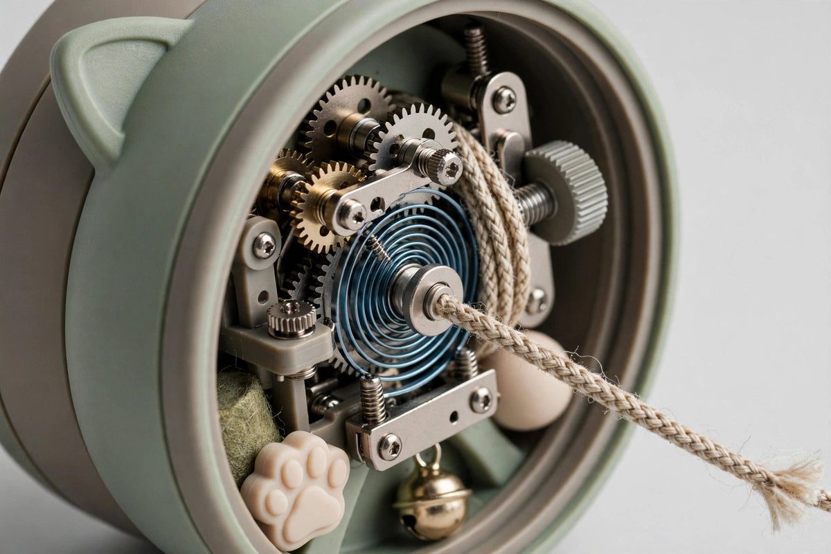 Gros plan du mécanisme automatique du jouet yo-yo